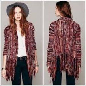 Free People Birkenstock Fringe Cardigan